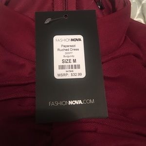 Fashion Nova Dresses - Fashion Nova ruched dress in burgundy Fashion Nova Dresses - Fashion Nova ruched dress in burgundy